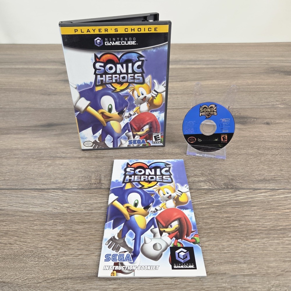 Sonic Heroes Nintendo GameCube Player's Choice CIB w/ Manual CLEAN DISC Tested